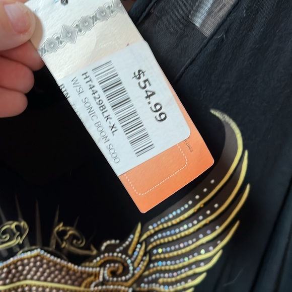 Rhinestone Harley Davidson Tank with sheet back - Picture 2 of 7